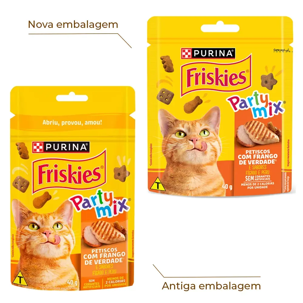 Petisco Friskies Party Mix Frango Petisco Friskies Party Mix Frango
